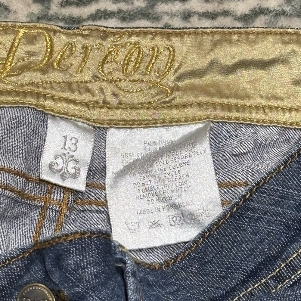 Dercon denim capris Vintage Size 13 Embellished - Picture 6 of 9